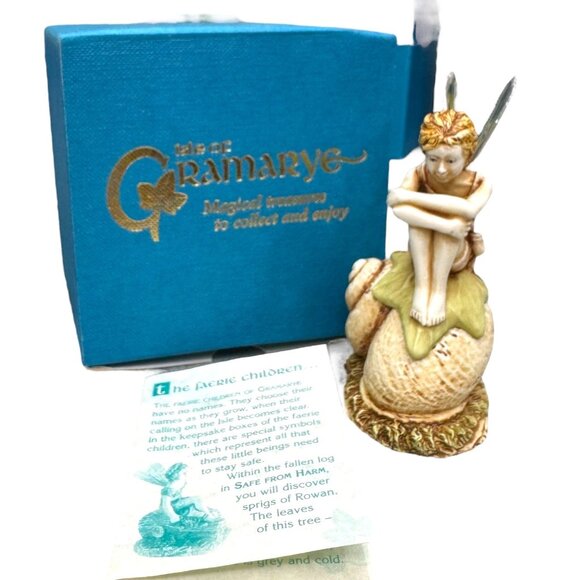 Bells Chymes Isle of Gramarye Faerie Children Trinket Box Harmony Kingdom Snail - Picture 1 of 11